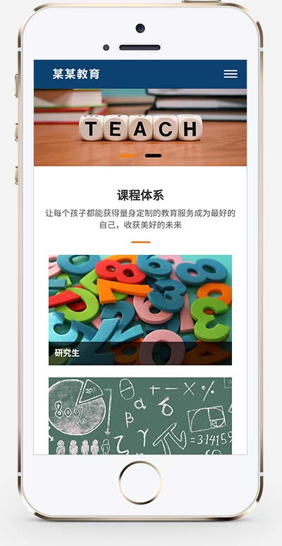 (自适应移动端)响应式教育培训集团网站模板 大气的教育培训机构网站